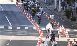 Ciclofaixa funciona aos domingos e feriados