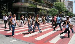 Faixa de pedestres em Belo Horizonte