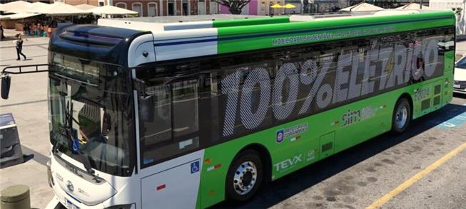 Ônibus elétrico em teste na cidade de Florianópoli