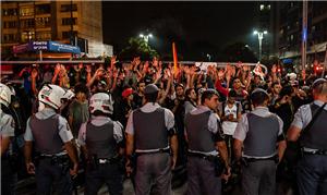 SP: manifestantes x força policial